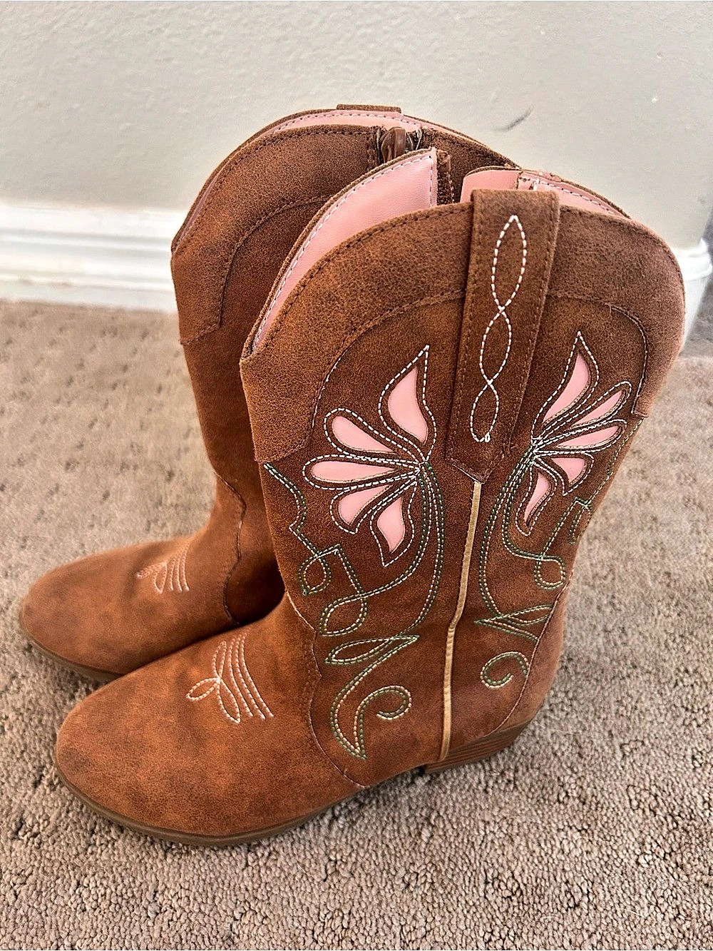 Twister Girls Lily Western Boot Brown & Pink size 2